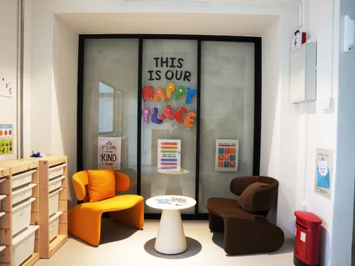 Cosy reading corner at the Eunos centre